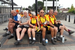 Cake ride part 2. Steve, Marion, Val and Pete at Thornbury