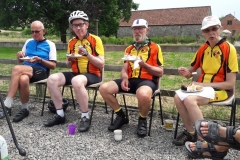 Cake ride part 3. Steve, John, Alan, and Kay at Hill